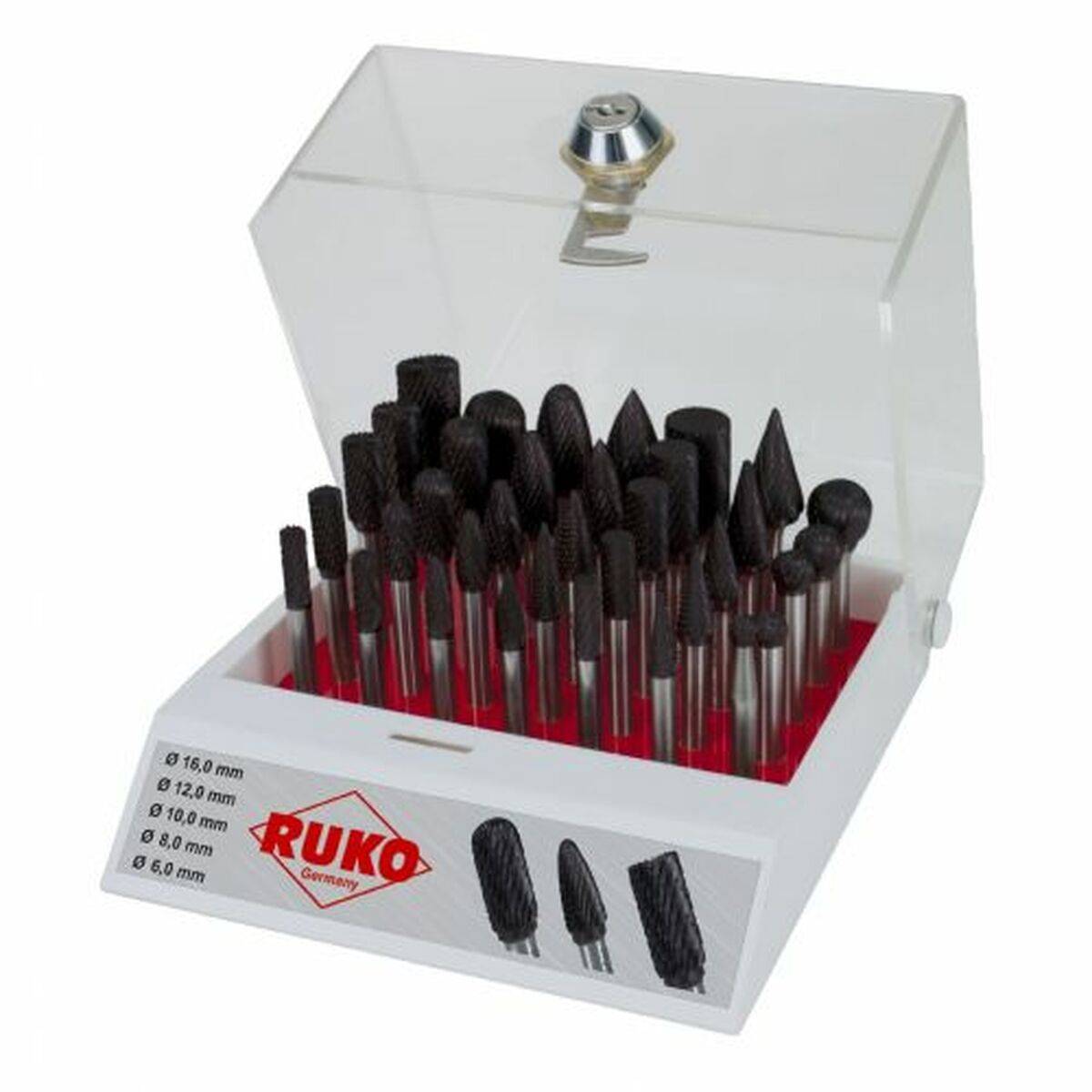 Set de fresas multiuso RUKO Metal duro (HM) 35 Piezas