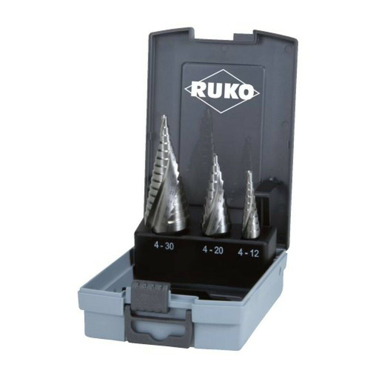 Set de brocas RUKO 101026RO Acero de alta velocidad (HSS) Estuche 3 Piezas