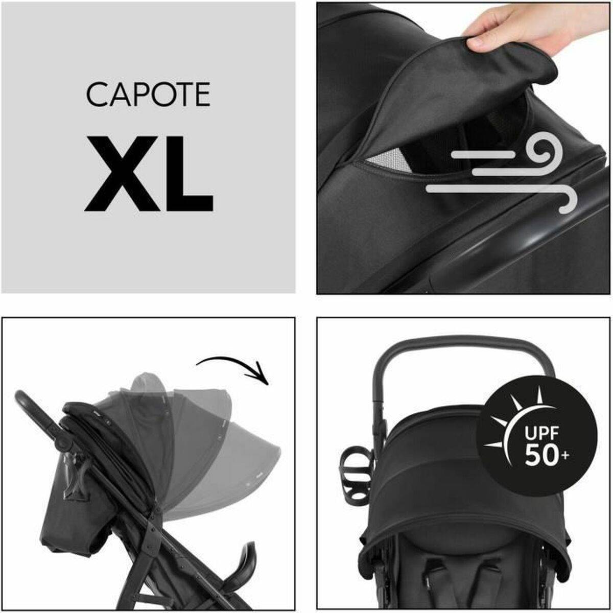 Carro de Paseo para Bebé Hauck Negro