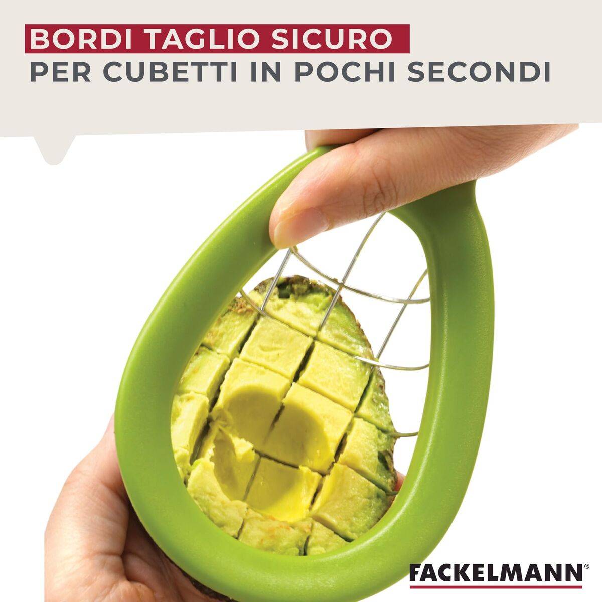 Cortador de Aguacate Fackelmann 16 cm Verde Acero Inoxidable
