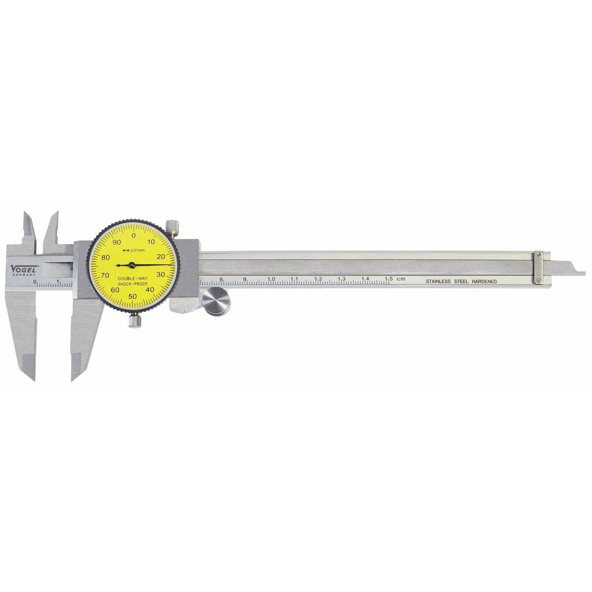 Calibre pie de rey con comparador VOGEL 150 mm