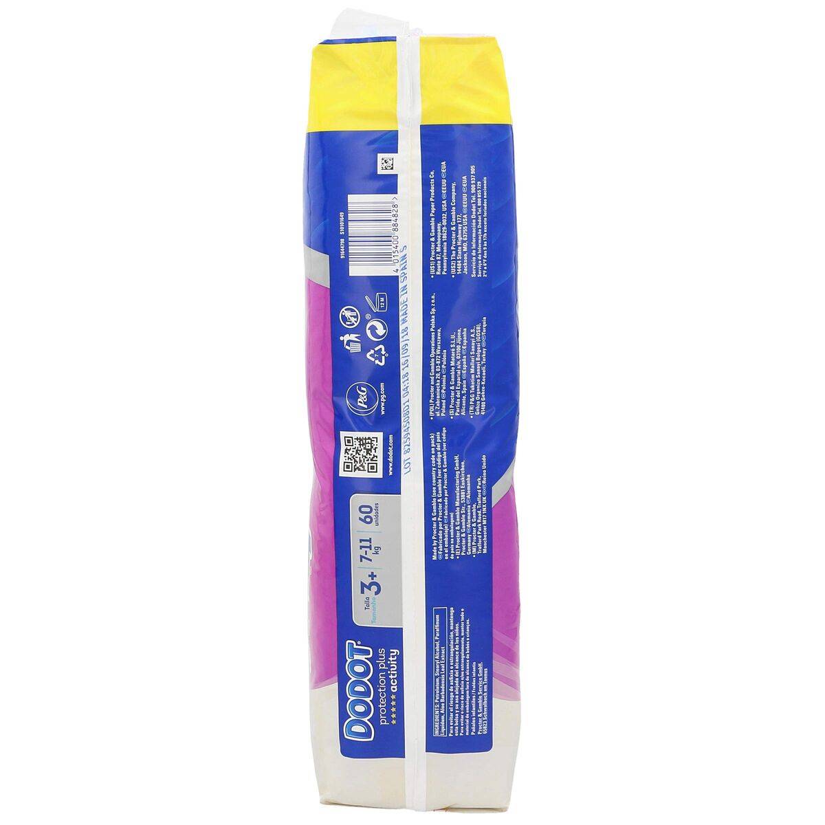 Set de higiene Dodot DODOT ACTIVITY EXTRA (60 unidades)