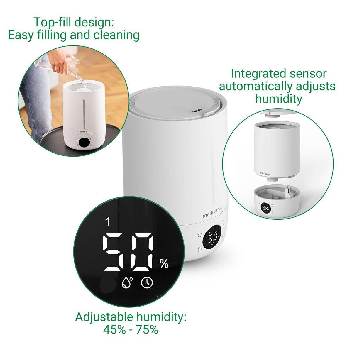 Humidificador Medisana AH663 30 W 4,5 L