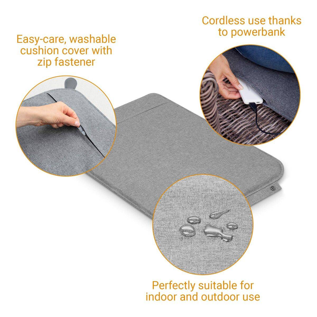Manta Eléctrica Medisana 60278 Gris Poliéster Fieltro