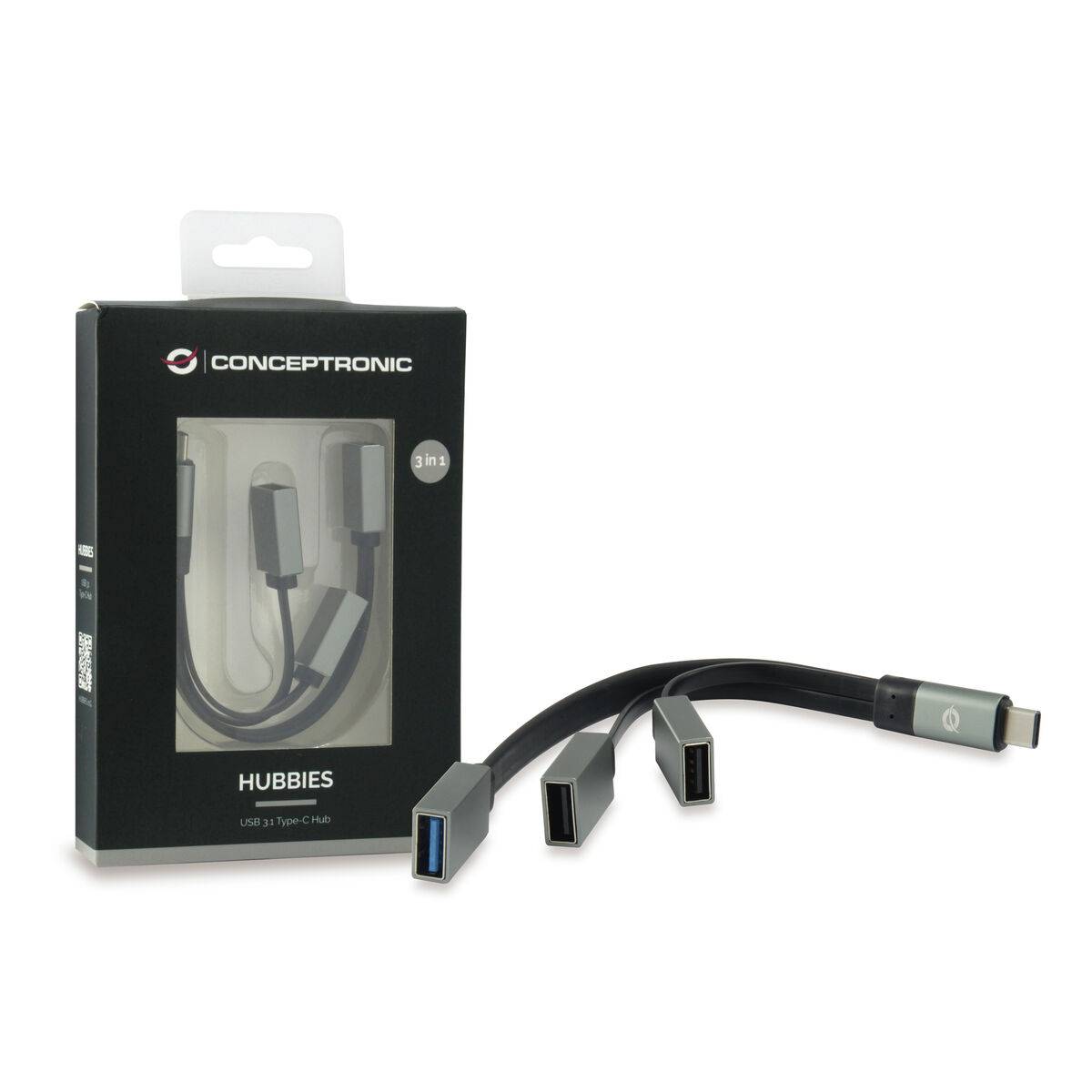 Hub USB Conceptronic 110514407 Gris