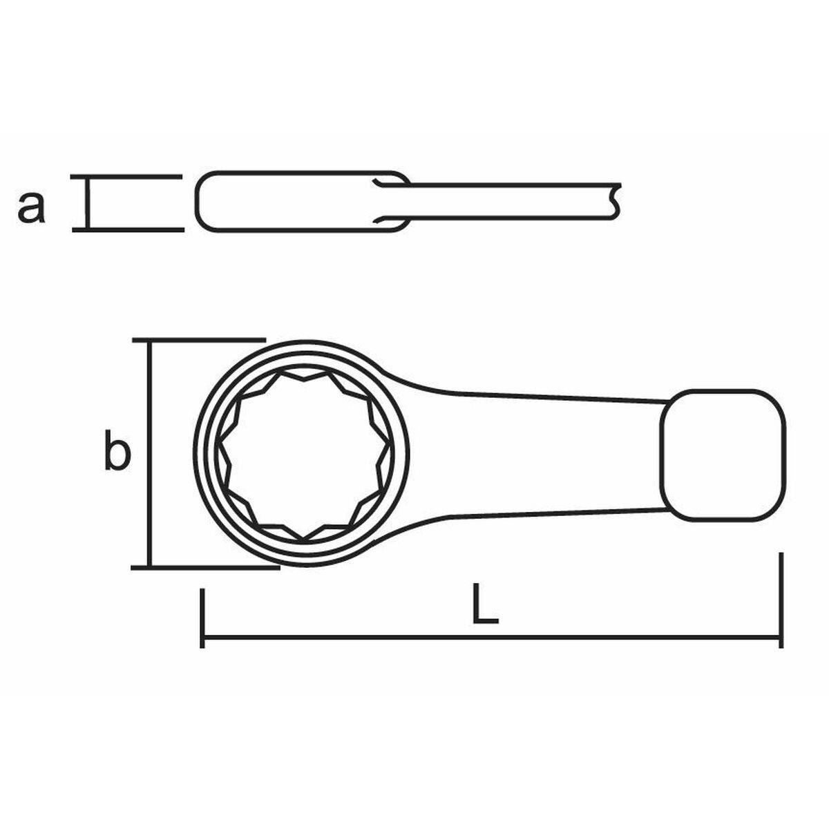 Llave de estrella de una boca KUKKO 85 mm Acero DIN 7444
