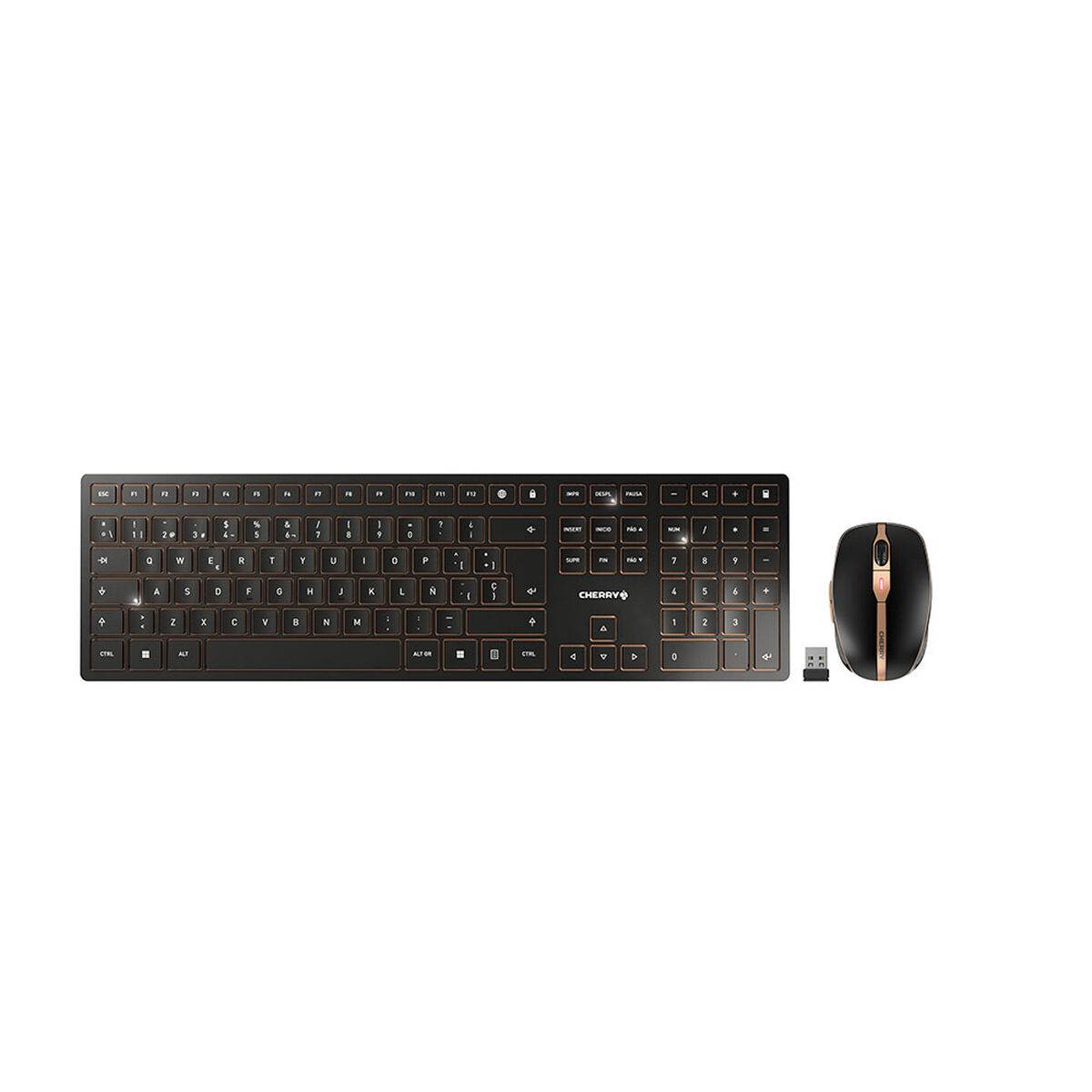 Teclado y Ratón Cherry JD-9100ES-2 Negro Español QWERTY