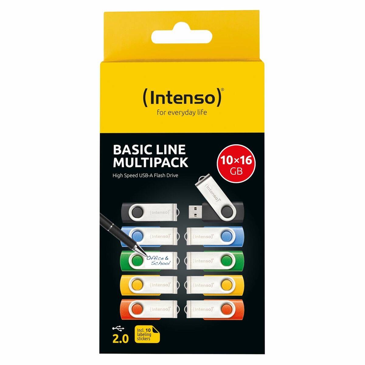 Memoria USB INTENSO Basic Line 16 GB 10 Unidades (10 Unidades)