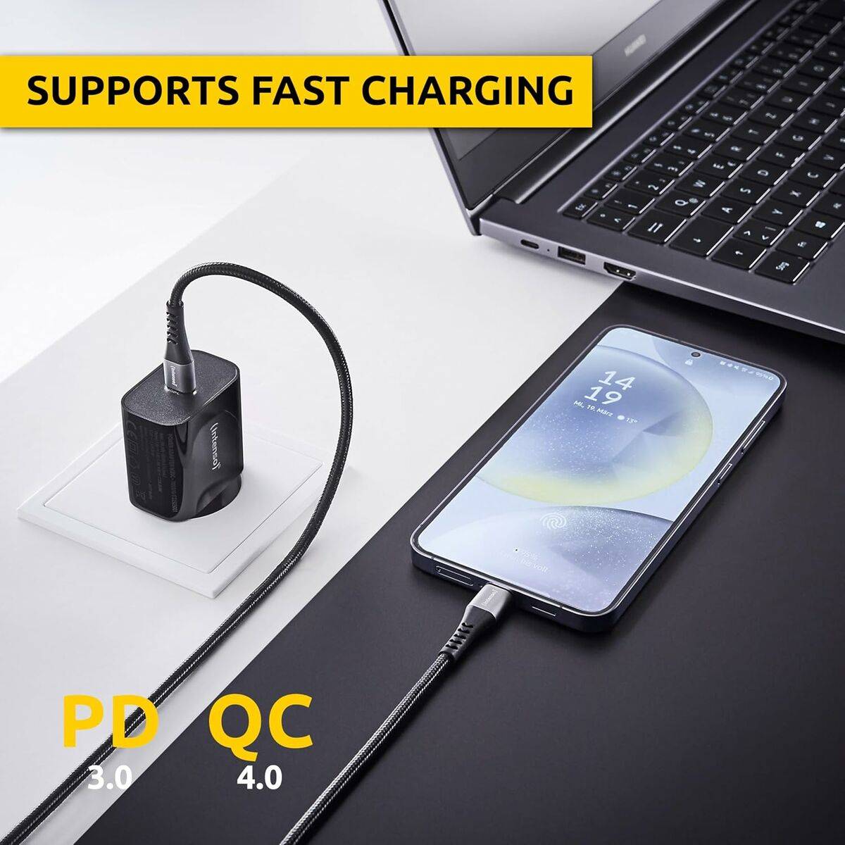 Cable USB-C a USB-C INTENSO C315C Negro