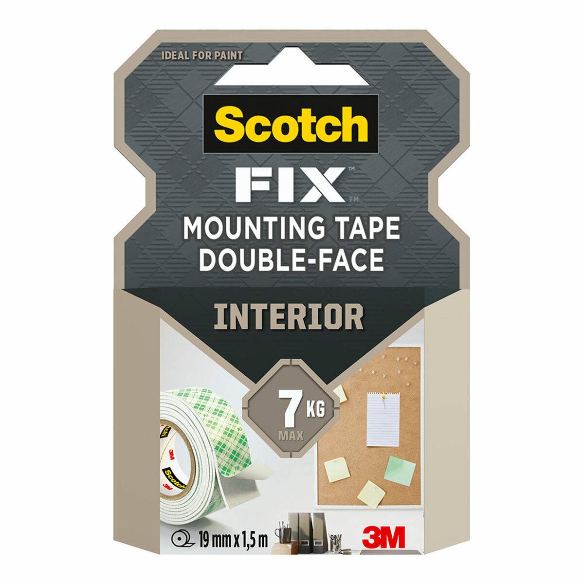 Cinta de Doble Cara Scotch 19 mm x 1,5 m Blanco