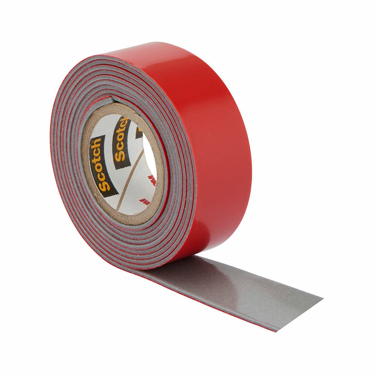 Cinta de Doble Cara Scotch 19 mm x 1,5 m Negro Rojo Gris