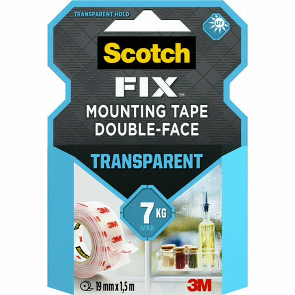 Cinta de Doble Cara Scotch Transparente 19 mm x 1,5 m