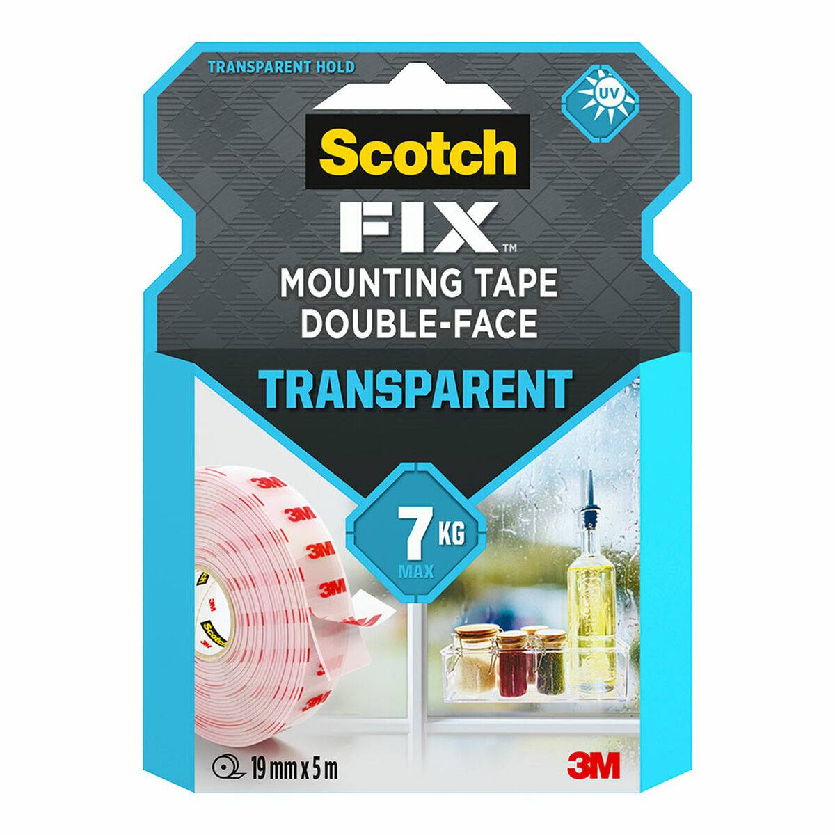 Cinta de Doble Cara Scotch Transparente 19 mm x 5 m