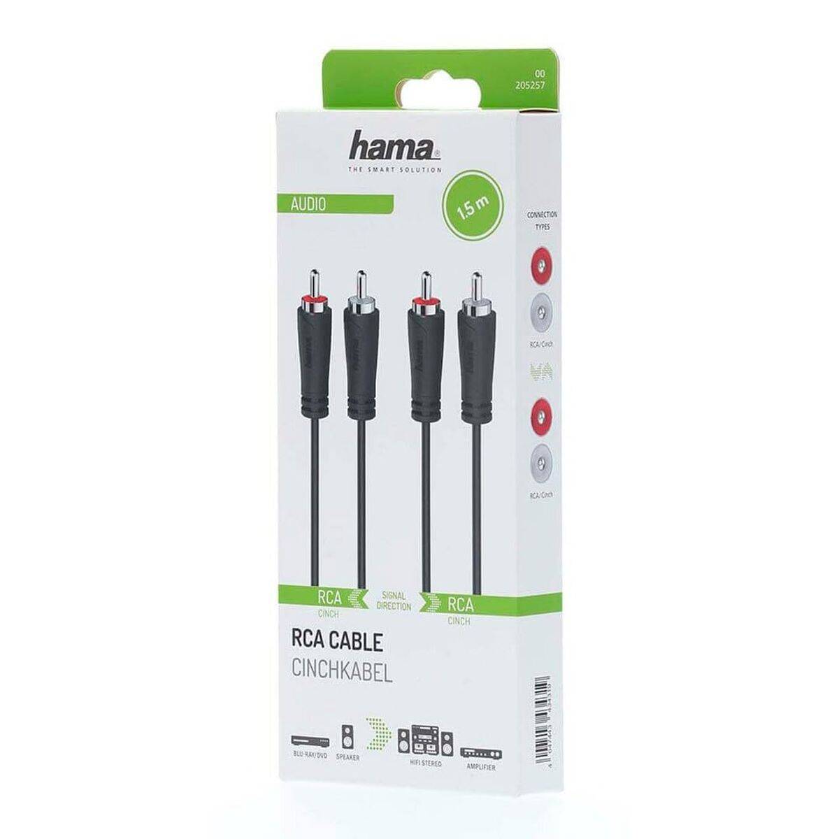 Cable 2 x RCA Hama 00205257 1,5 m