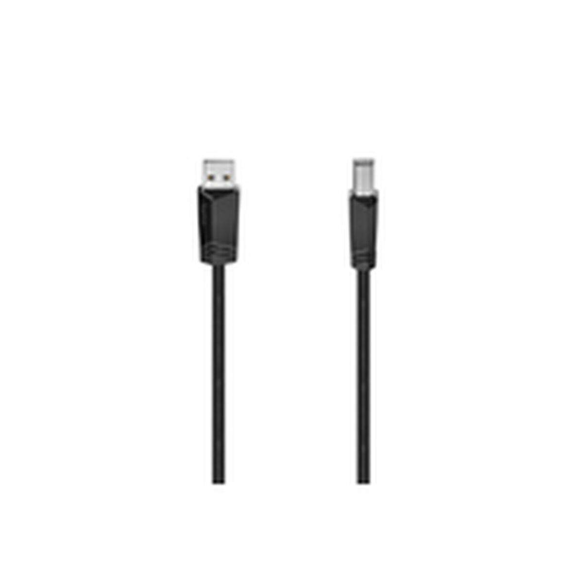 Cable USB 2.0 A a USB B Hama 00200602 Negro