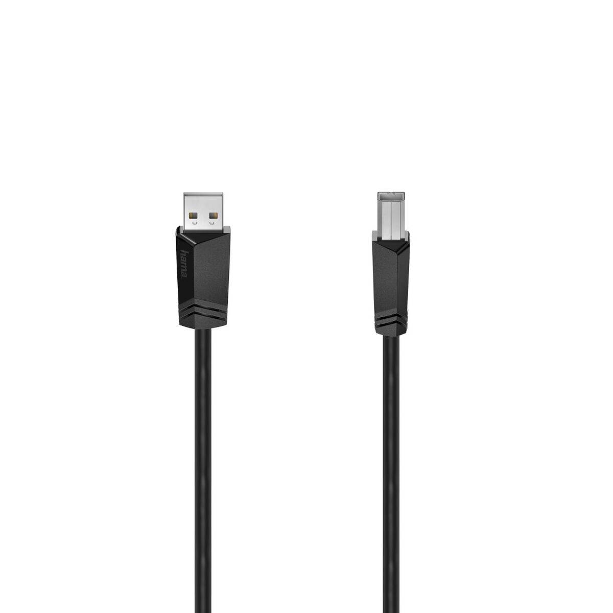 Cable USB 2.0 A a USB B Hama 00200602 Negro