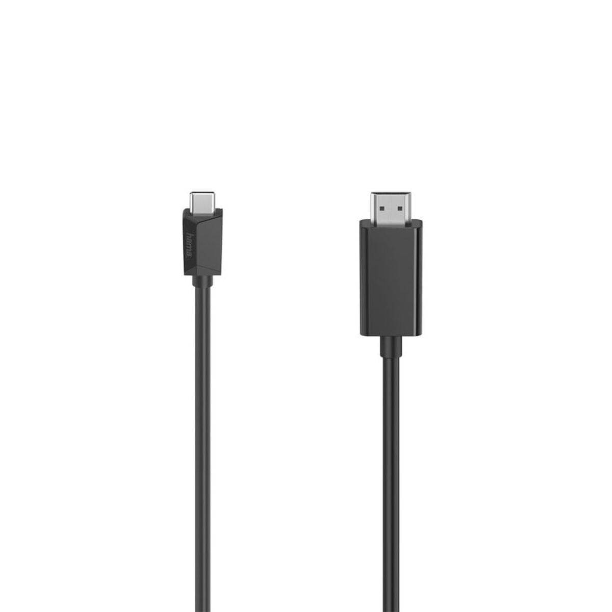 Cable USB-C a HDMI Hama 00200718 1 m Negro