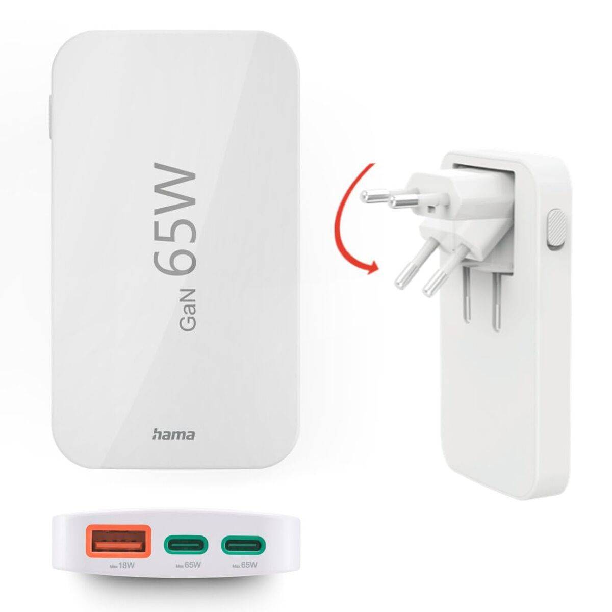 Cargador de Pared Hama 00201976 Blanco 65 W