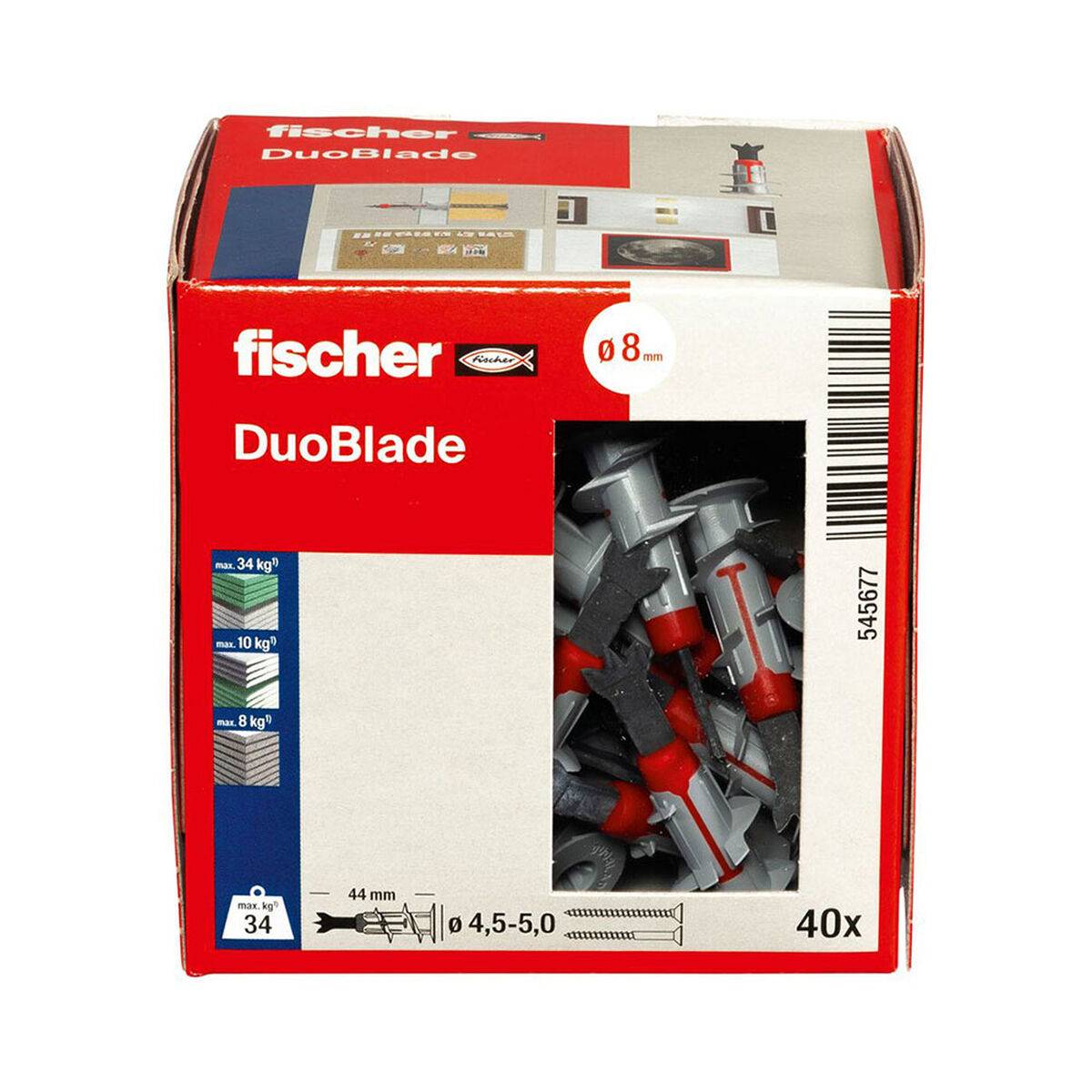 Tacos Fischer DUOBLADE 44 x 8 mm (40 unidades)