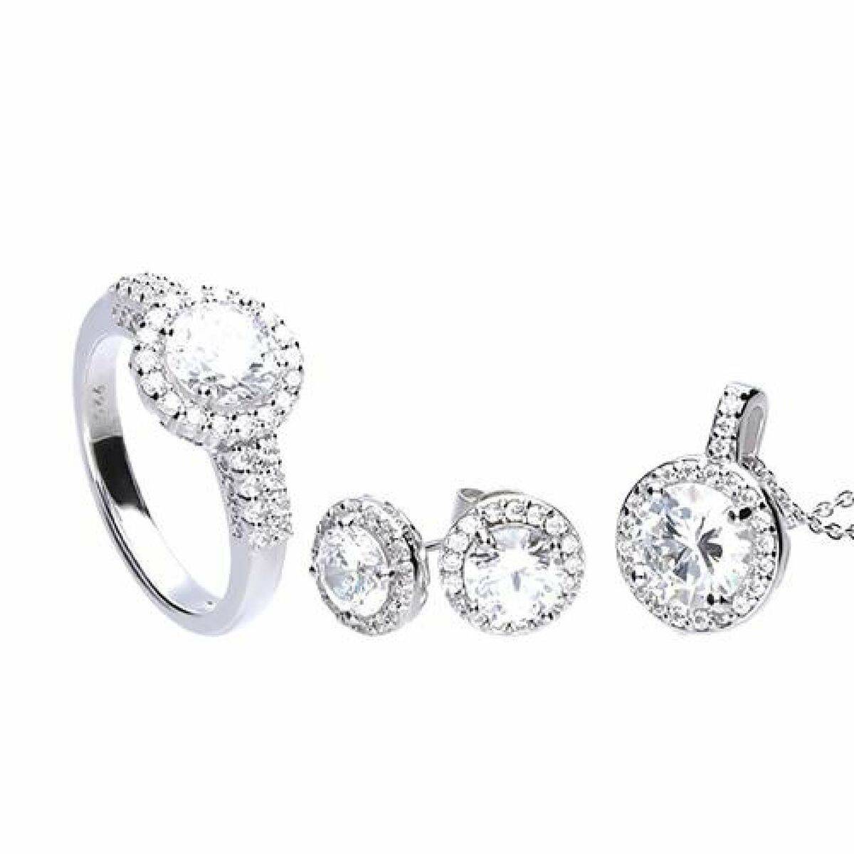 Conjunto Collar y Pendientes Diamonfire Anillo