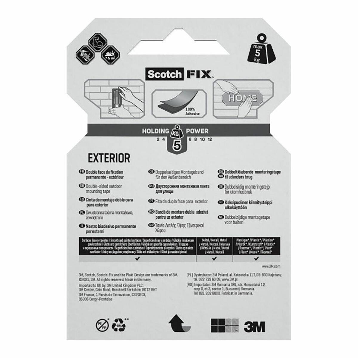 Cinta de Doble Cara Scotch 19 mm x 1,5 m
