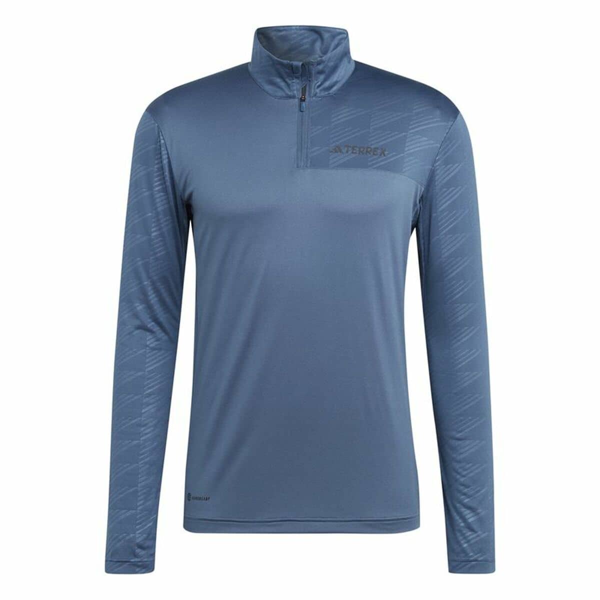 Camiseta de Manga Larga Hombre Adidas Multi Half Zip Ls Azul