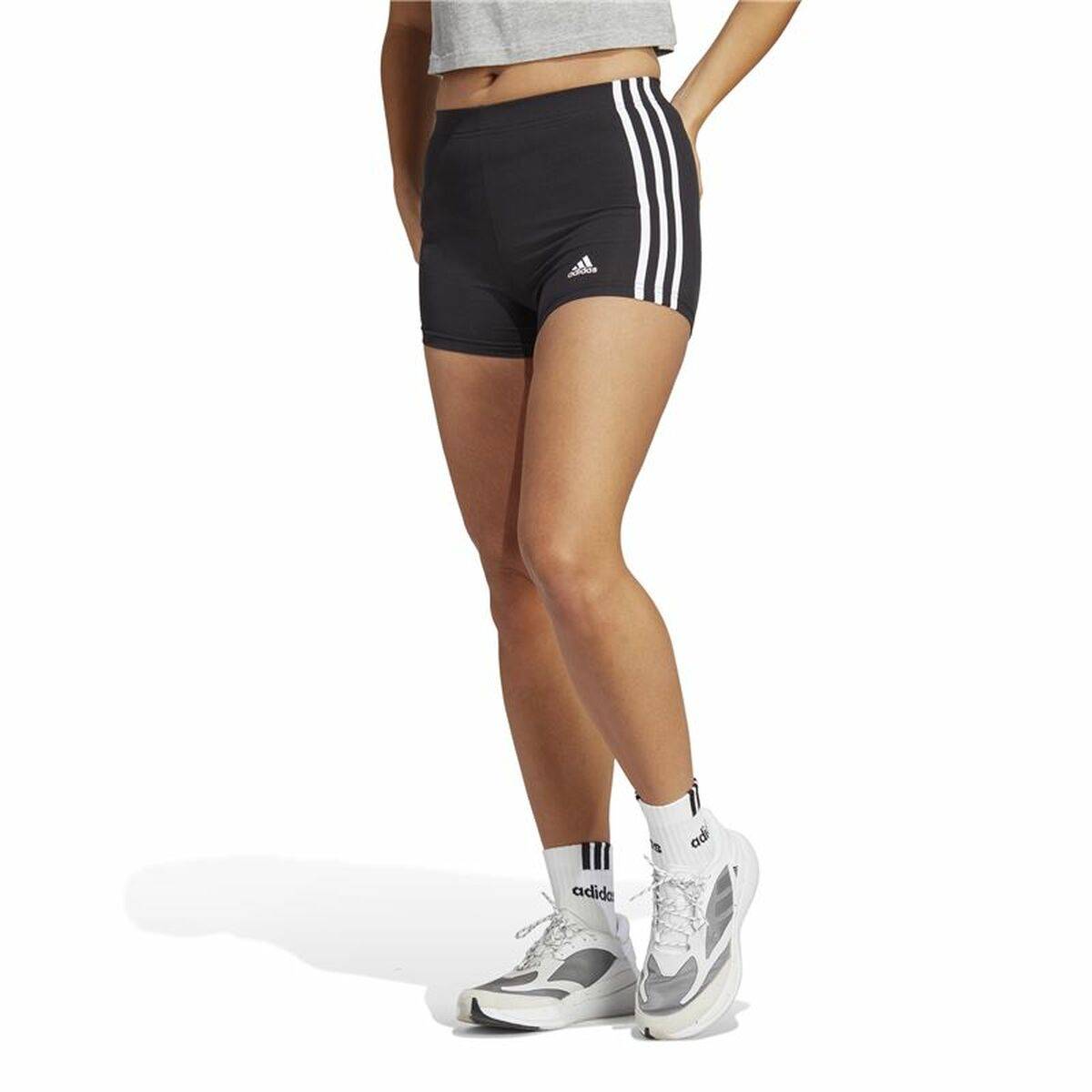 Mallas Deportivas de Mujer Adidas Essentials Single 3S Booty Negro