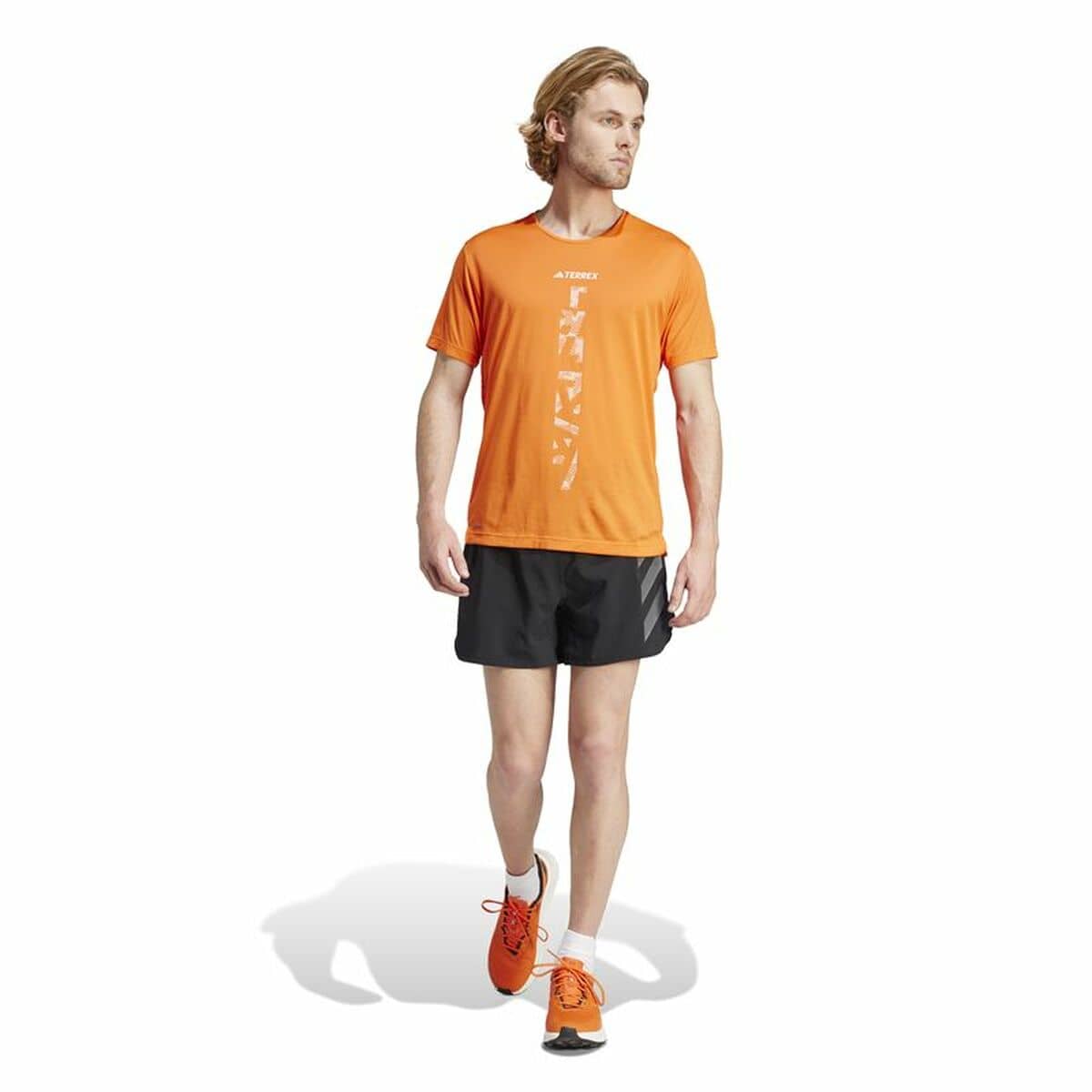 Camiseta de Manga Corta Hombre Adidas Agravic Terrex Naranja