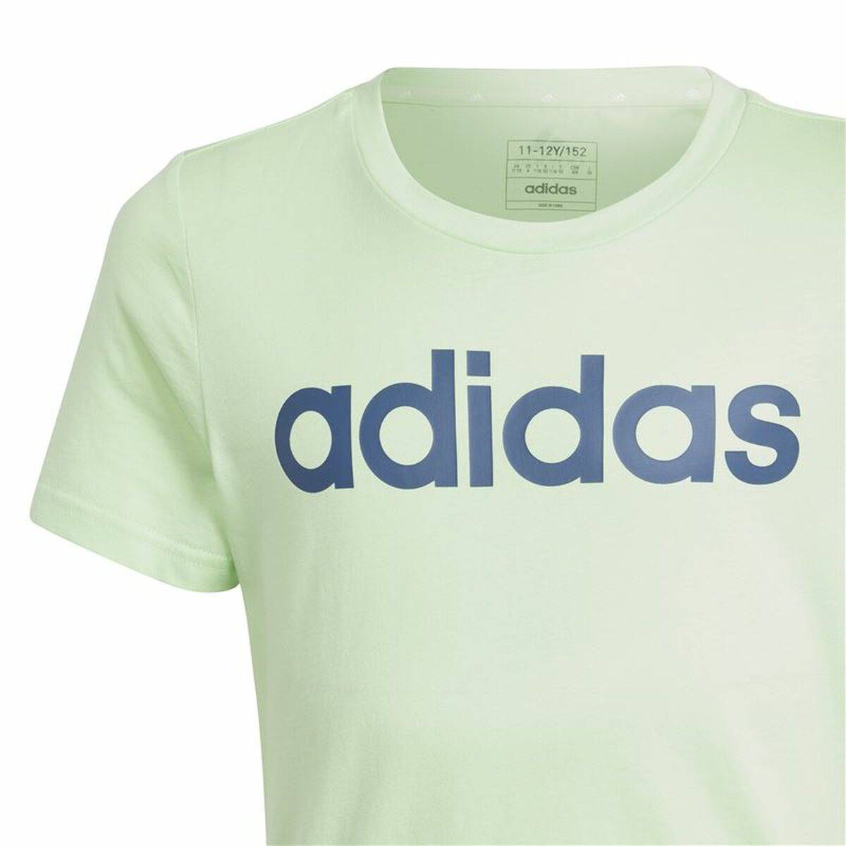 Camiseta de Manga Corta Infantil Adidas G Lin Verde Claro
