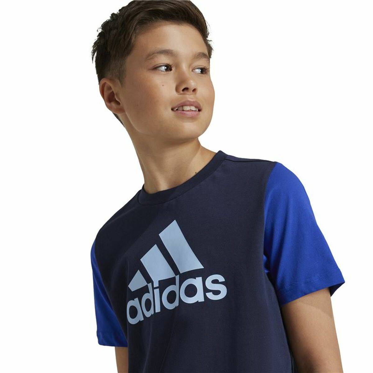 Camiseta de Manga Corta Niño Adidas Essentials Azul