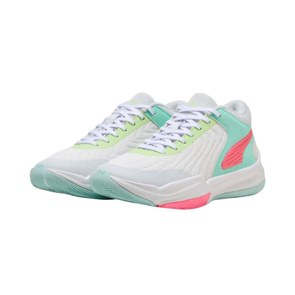 Zapatillas de Baloncesto para Niños Puma Court Pro 2 Blanco Verde