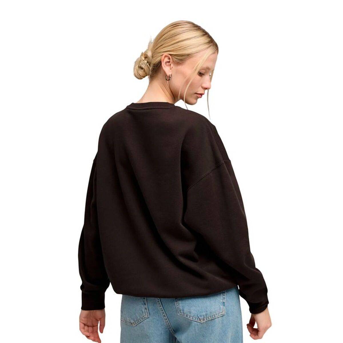 Sudadera sin Capucha Mujer Puma Maximal Metallic Oversized Crew FL Negro