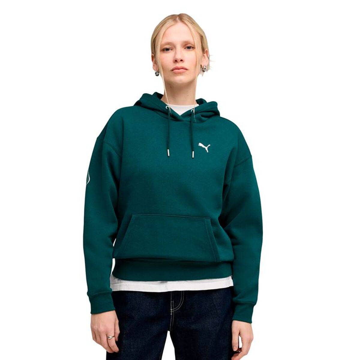 Sudadera con Capucha Mujer Puma Maximal Metallic Verde