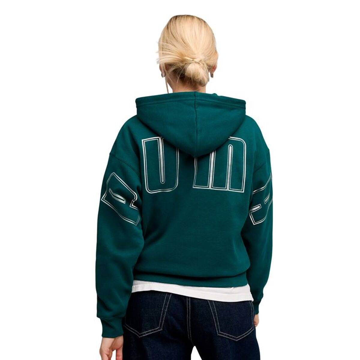 Sudadera con Capucha Mujer Puma Maximal Metallic Verde