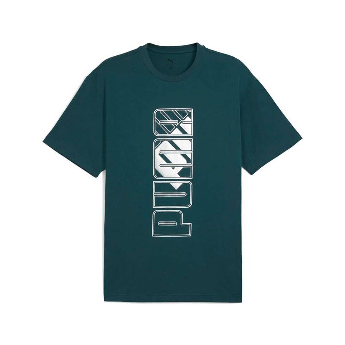 Camiseta de Manga Corta Hombre Puma Maximal Metallic Relaxed Verde