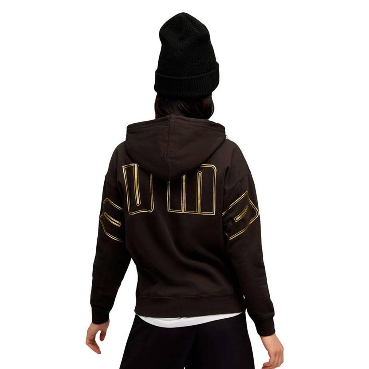 Sudadera con Capucha Mujer Puma Maximal Metallic Negro