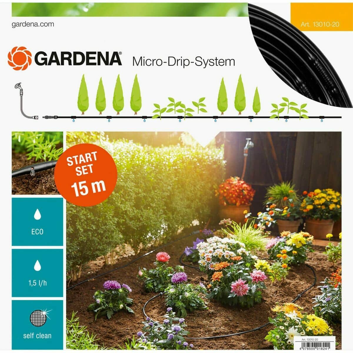 Sistema de riego por goteo Gardena