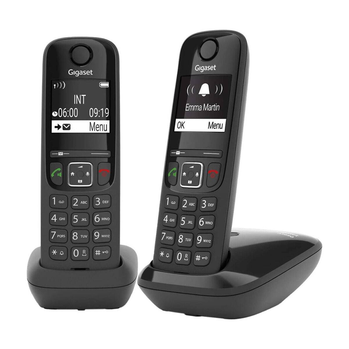 Teléfono Inalámbrico Gigaset AS690 Duo Negro