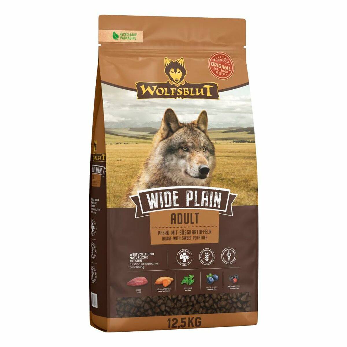 Pienso Wolfsblut Adulto Carne Batata Caballo 12,5 Kg