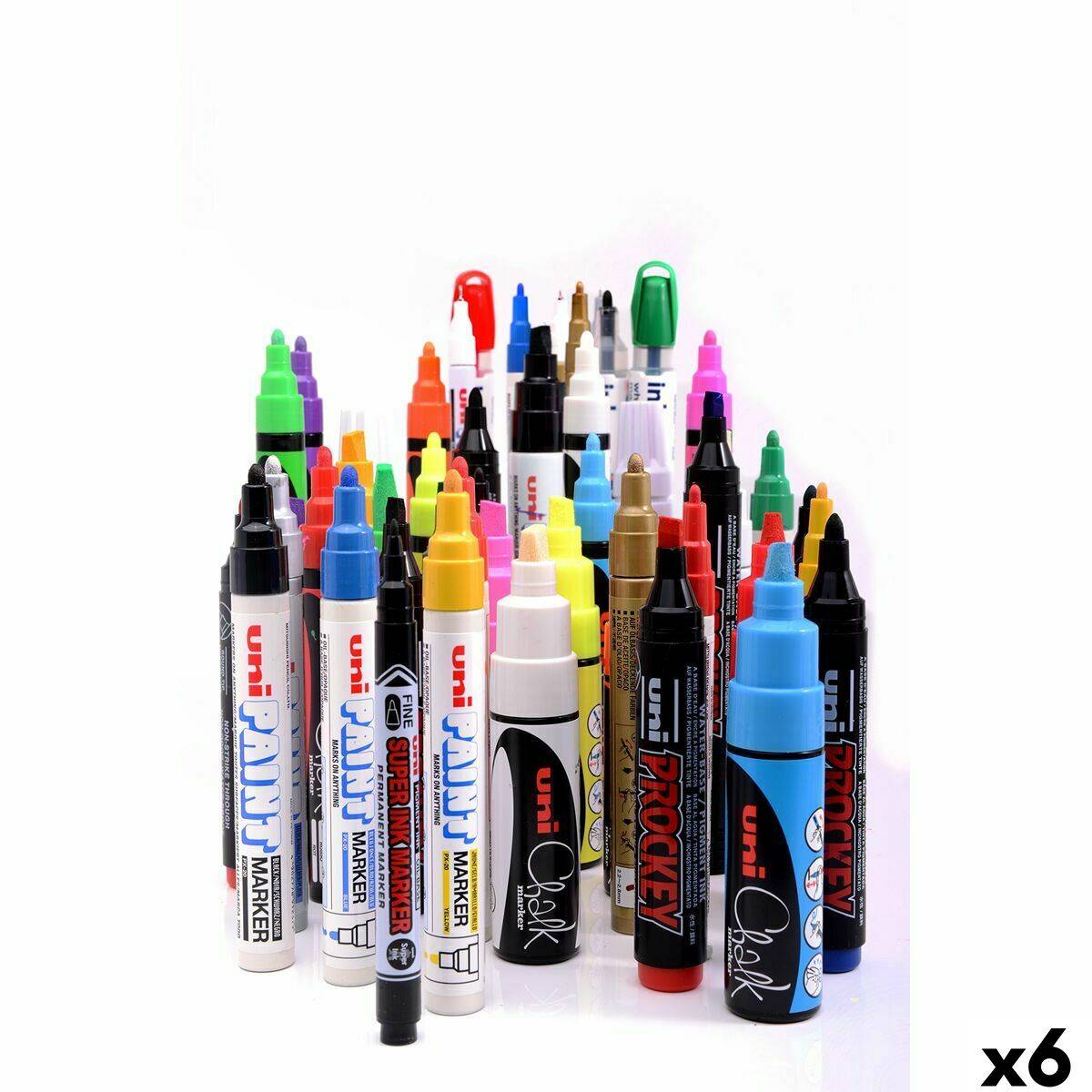 Rotulador para Pizarra Uni-Ball 6 Piezas (6 Unidades)