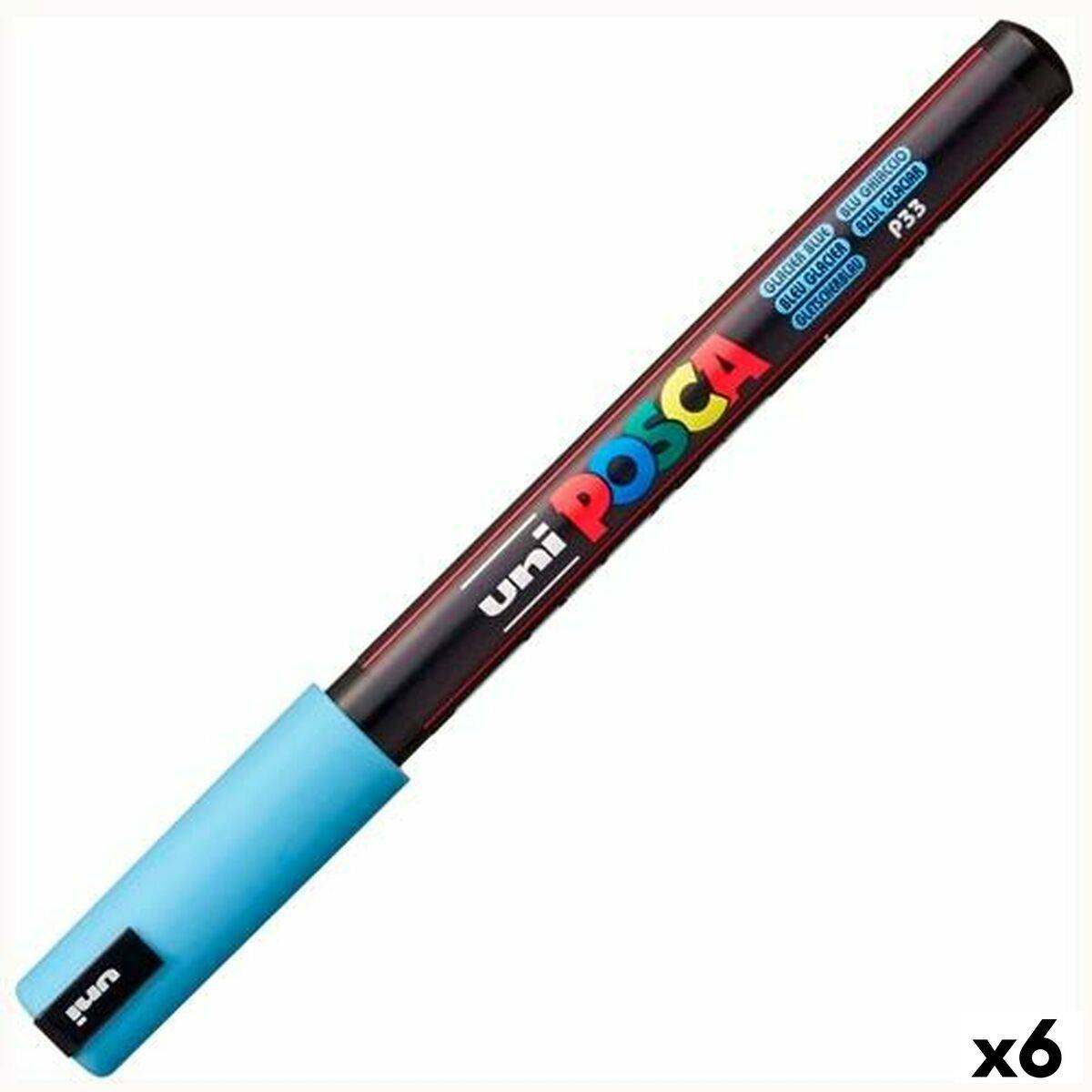 Marcador Fluorescente POSCA PC-1MR Azul (6 Unidades)
