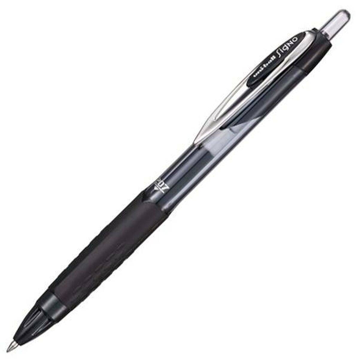 Bolígrafo de gel Uni-Ball SIGNO UMN-207E Negro 0,7 mm (12 Unidades)