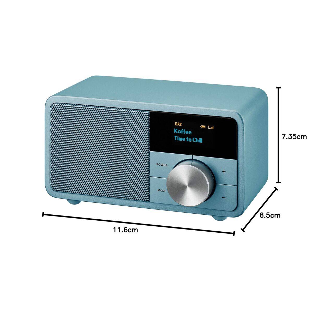 Radio Transistor Sangean DDR7 MINI Azul FM Retro