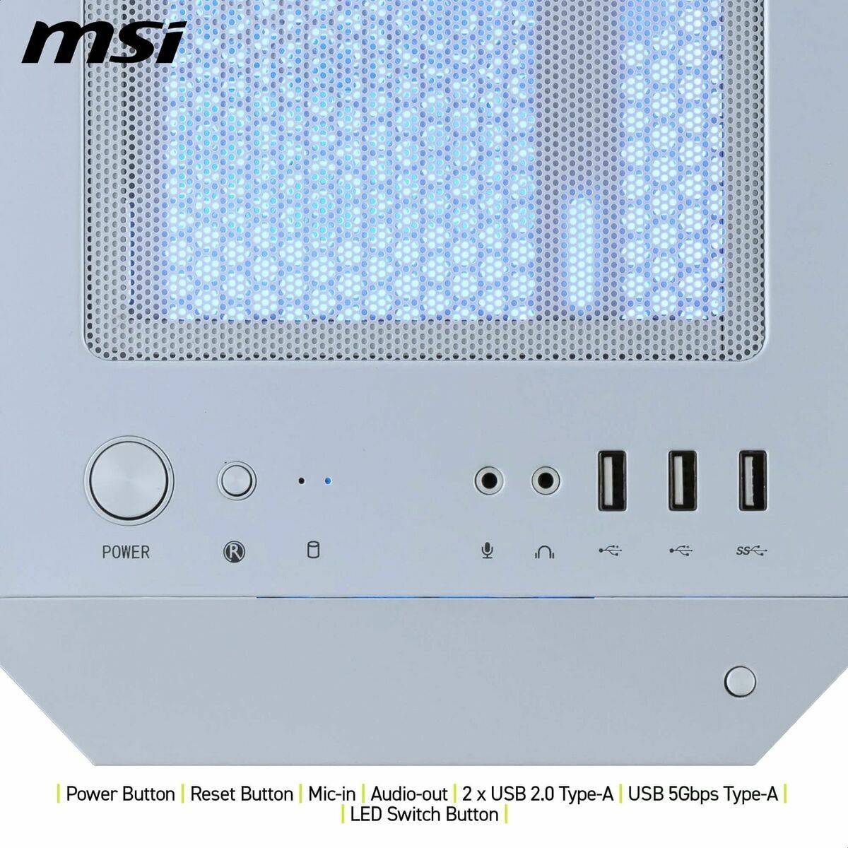 Caja Semitorre ATX MSI 306-7G20W21-HH9 Blanco