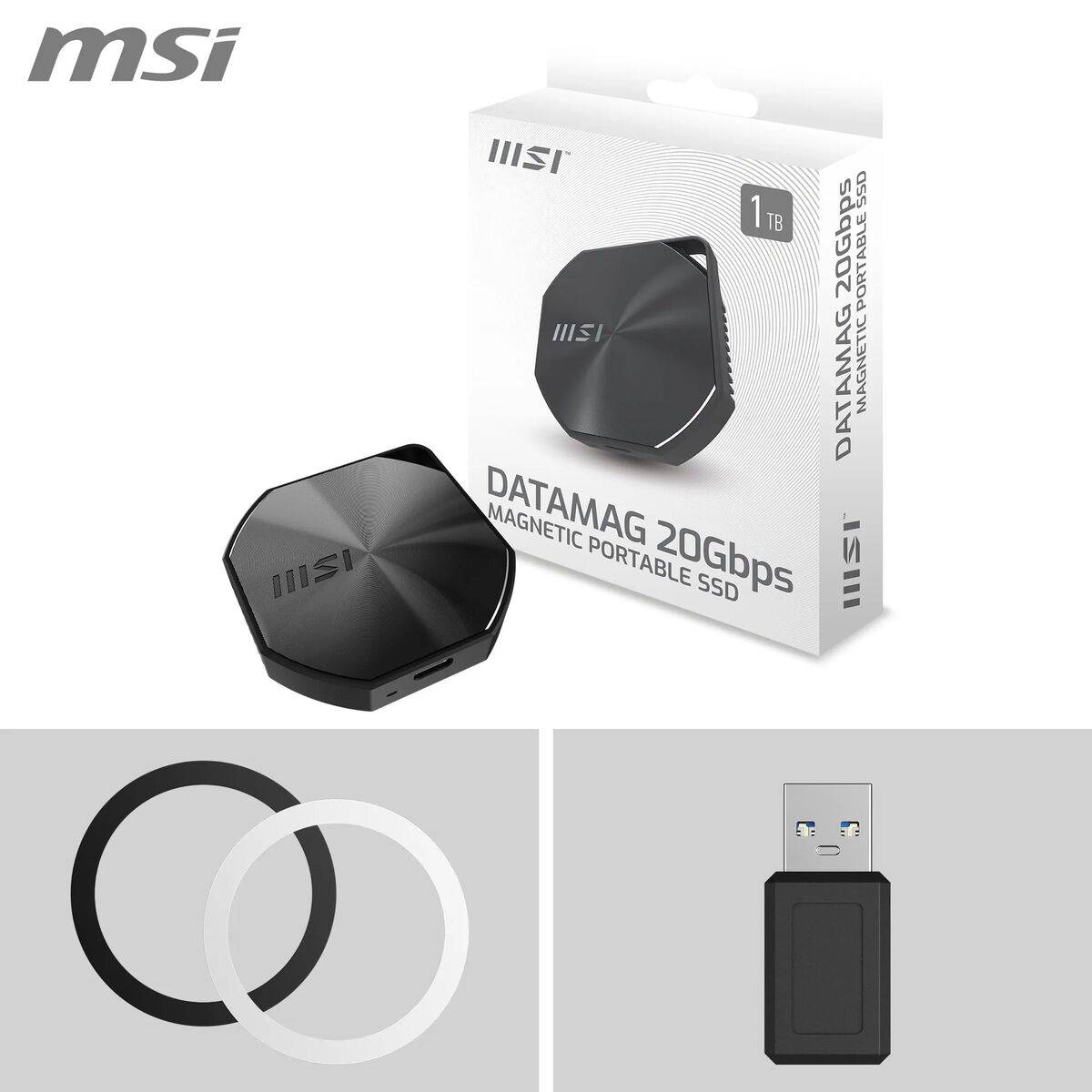 Disco Duro Externo MSI DATAMAG Negro 1 TB SSD