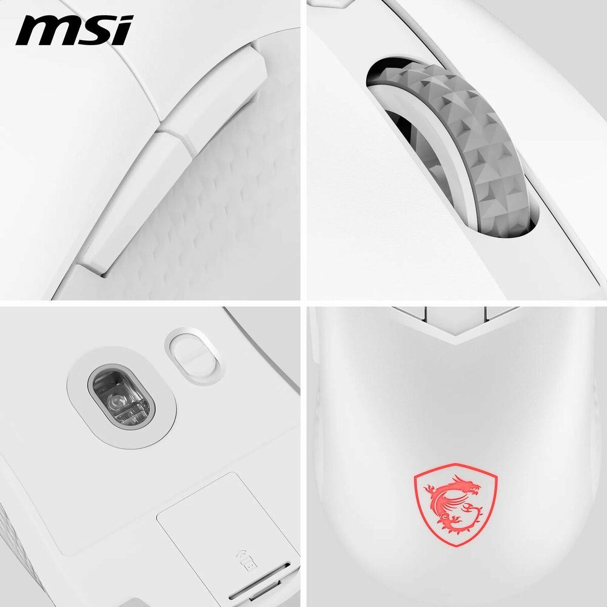Ratón MSI S12-4301440-CLA Blanco 8000 dpi