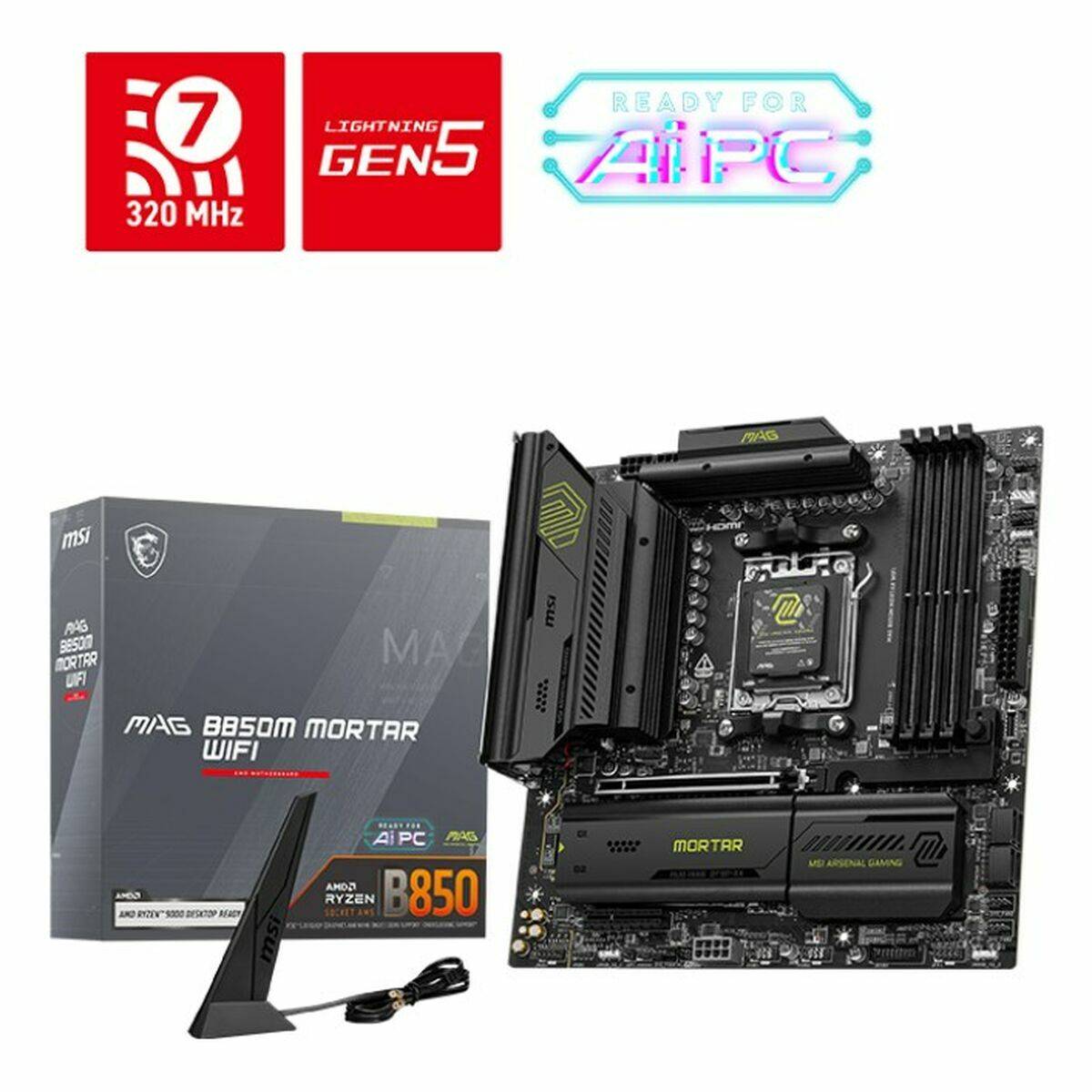 Placa Base MSI MAG B850M MORTAR WIFI AMD AM5