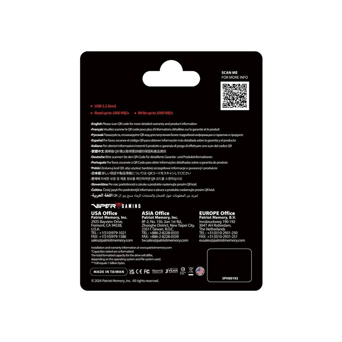 Memoria USB Patriot Memory PVP301TB28UDG