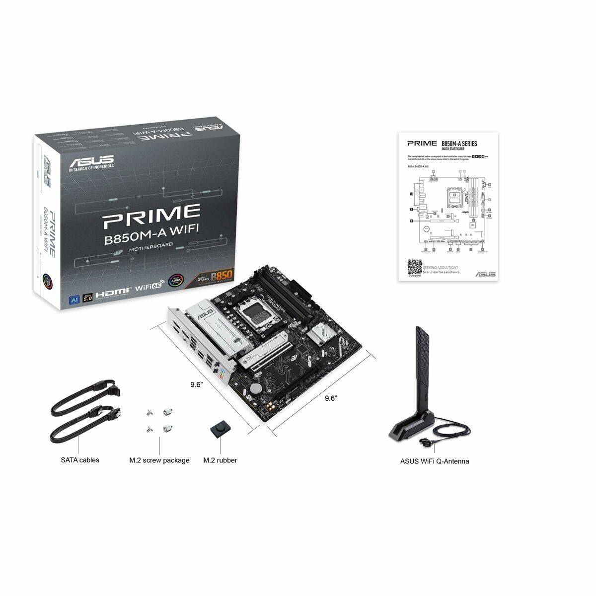 Placa Base Asus PRIME B850M A WIFI AMD AM5 AMD