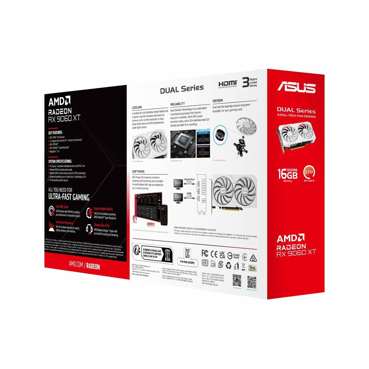 Tarjeta Gráfica Asus 90YV0LG3-M0NA00 GDDR6 RADEON RX 9060 XT 16 GB